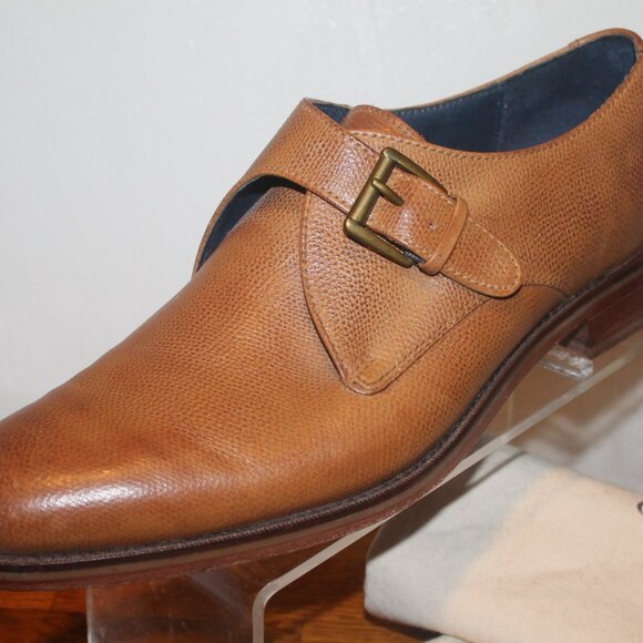 $398 Cole Haan Nike Air Tan Leather Monk Strap Shoes w Dust Bags Mint! 10.5 main image 6